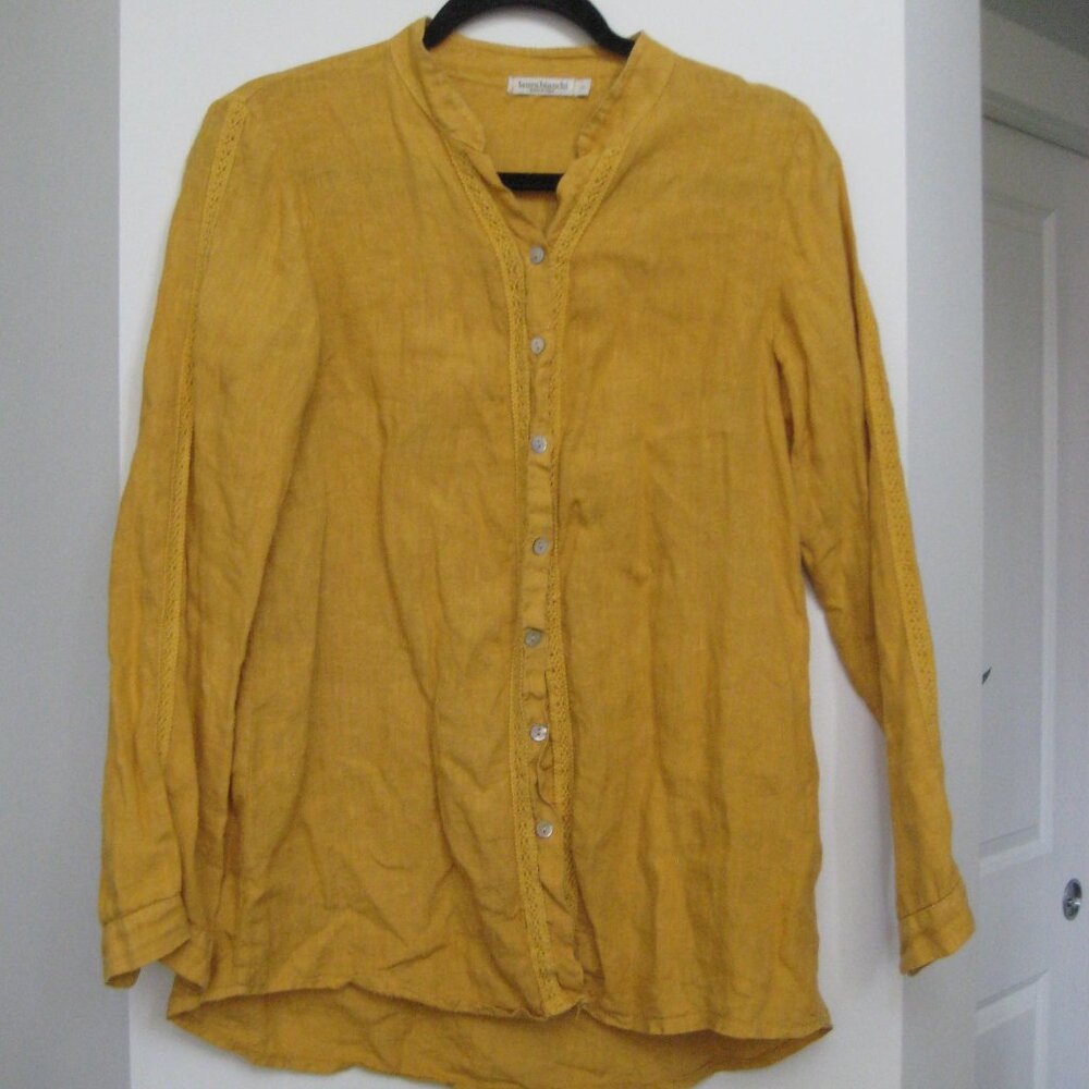 Linen Laura bianchi made in Italy button down